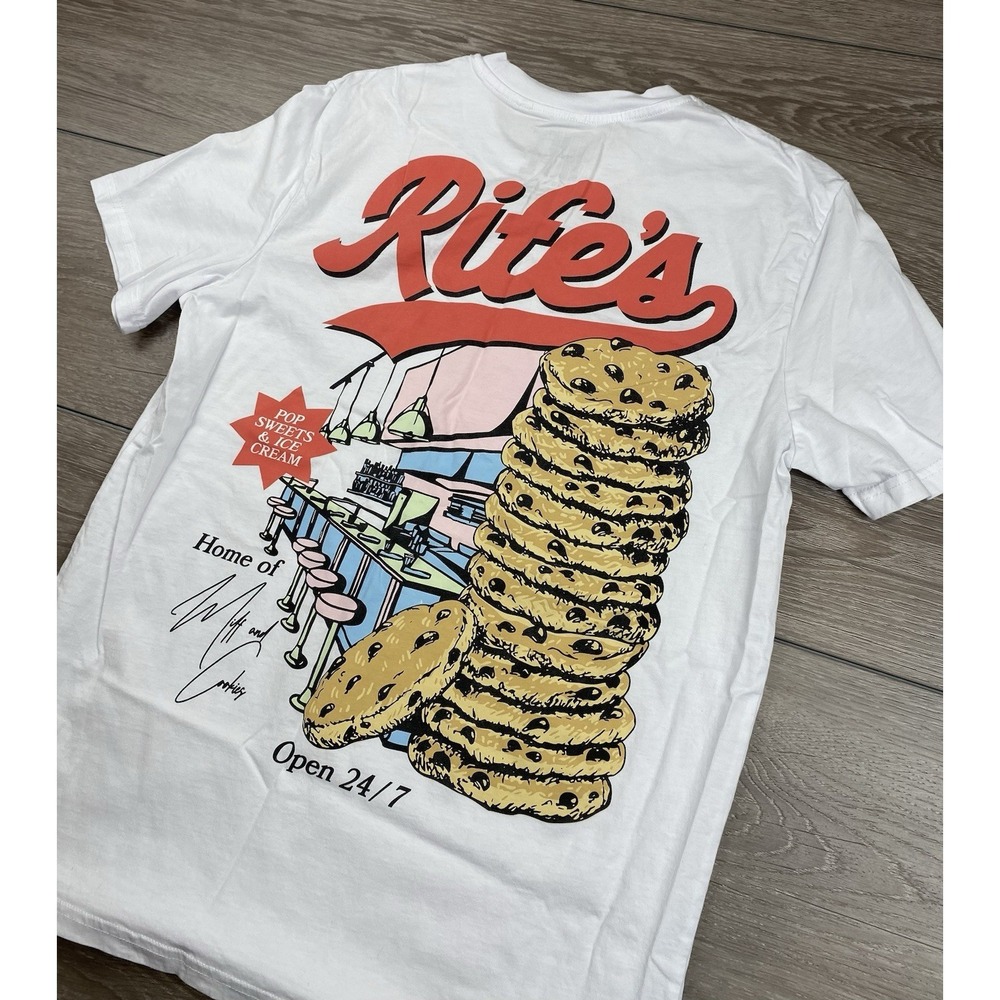 Matt Rife Men's Open 24/7 Tour Diner Theme T Shirt White Size Medium